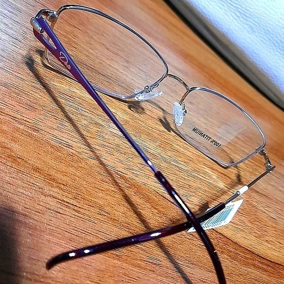 100% Titanium Eyeglass Frame, Woman, Rx'able, Purple Glasses, 56 16 140 NEW - Picture 5 of 11